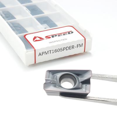 China Aplicación de APMT para el trabajo de metales cuadrados con excelente evacuación de chips APMT1605PDER-FM en venta