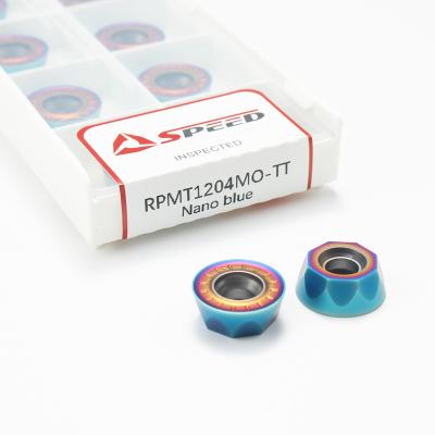 中国 RPMT1204 RPMT10T3 RPMT1003 RPMT Nano Blue Carbide Round Milling Inserts for Steel 販売のため