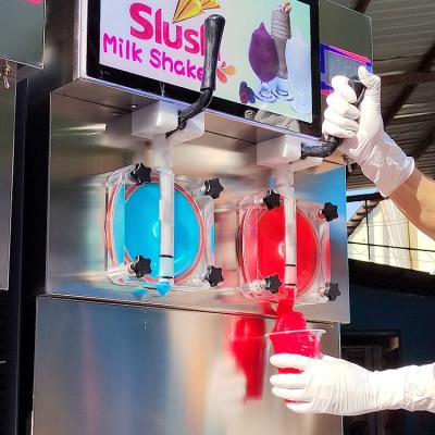 China 2 Flavors High  Enclosed Frozen Cocktail Maker Slush Machine for sale