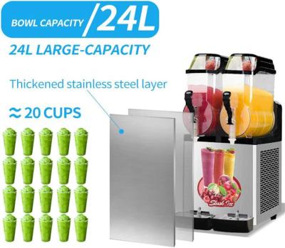 China Digital control Flexible 2 tank slush drink machine frozen slush machine for sale