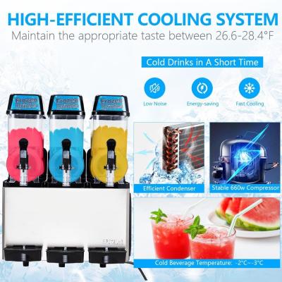 China Máquina de bebida para cócteles congelados triple Slush Maker en venta