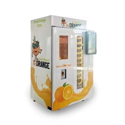 China Orange Juice Vending Machine With  12 Classic Design Coin Bill Online QR Code Bank Card Credit Card Payment System en venta