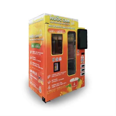 China 100% Pure No Water Cold Fresh Squeezed Orange Juice Drinks Juicer Vending Machine en venta
