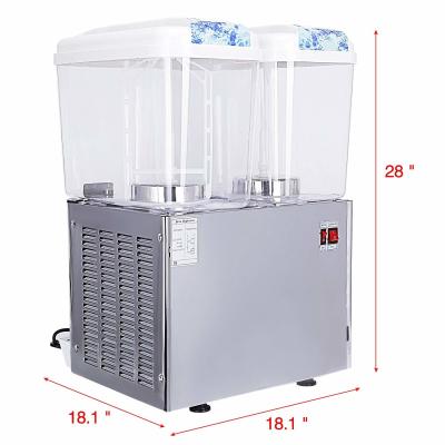 China Juice Dispenser with Paddle Stirring System Cold Drink Dispenser For Bars Shops 18L×3 for sale