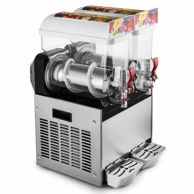 China Double Tank Frozen Drink Ice Slush Machine / Frozen Ice Maker For Supermarket for sale