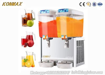 China Fruto frio Juice Beverage Ice Tea Dispenser 18L X da bebida de 9,5 galões 2 tanques à venda