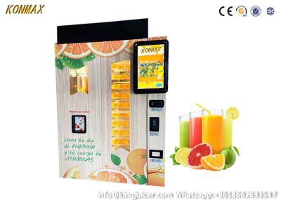 China Coins And Notes Acceptors Orange Juice Vending Machine With Smart Change System for sale