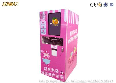 China 24 Hours Wireless Outdoor Ice Cream Softy Vending Machine Automatic Cleaning for sale