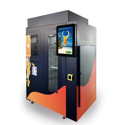 China Intelligent Automated Fresh Fruit Juice Vending Machine Payment By Banknote And Coin for sale