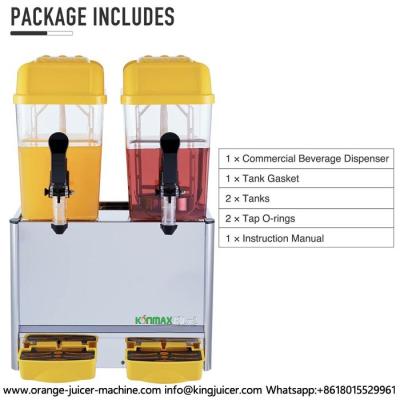 China 18L 2 Tanks Cold Beverage Juice Dispenser Machine High Density Crack for sale
