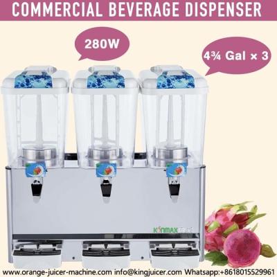 China 3 Flavors Desk Top 1500W Beverage Dispenser Juice Milk With Refrigerator for sale