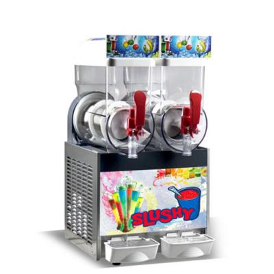 China Commercial Slush Snow Melting Machine Electric Ice 15L*2 Frozen Drink for sale