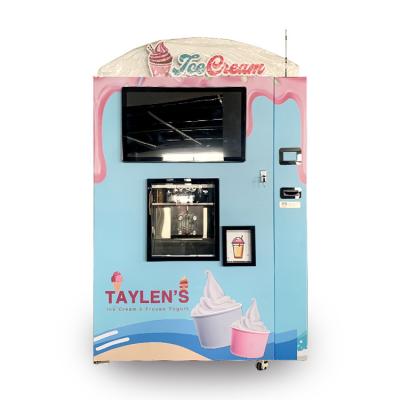 China 16L Tank Intelligent Soft Ice Cream Vending Machine Real Time Control for sale