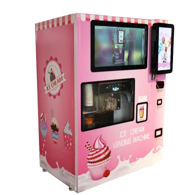 China Máquina de venda automática macia do gelado da cédula de 3 doces totalmente automático à venda