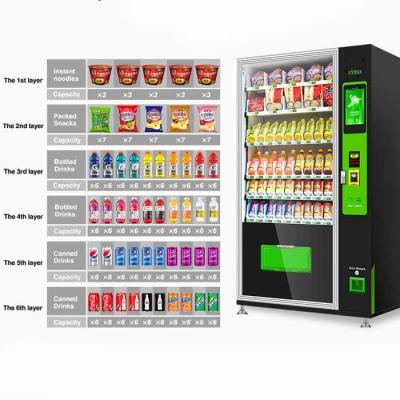 China 350W Oem Odm Snacks And Drinks Vending Machine for sale