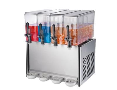 China 4 Tanks Buffet Cold Drink Dispenser / Commercial Juice Dispensers With Pump Spraying System for sale