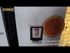 LED Display Orange Juice Vending Machine Freshly Squeezed