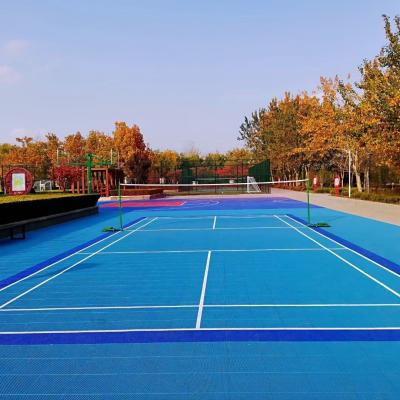 China Polypropylene Interlocking PP Tiles , Weather Resistant Outdoor Sports Flooring Tiles for sale