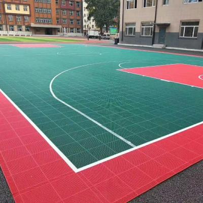 China PP Interlocking Outdoor Basketball Floor Tiles With Multi Color for sale