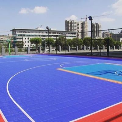 China Customized Color PP Tiles Sports Flooring For Outdoor Sport Courts for sale