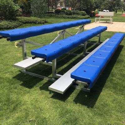 China 3 Rows Aluminum Outdoor Bleacher Seating For Playgrounds Gymnasiums for sale