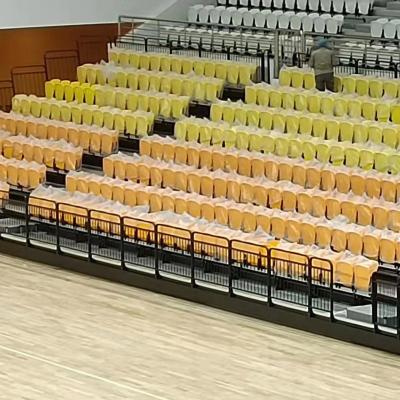 China 100 Seats Retractable Bleacher Seating Wall Attached For Concert Hall Theatre for sale