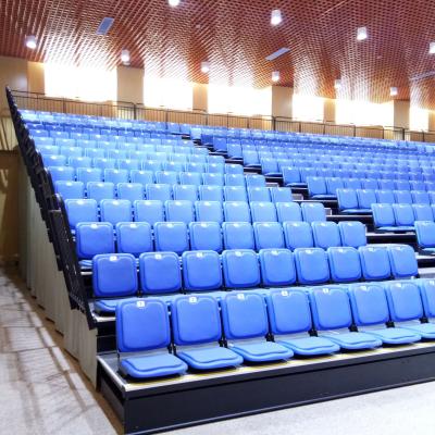 China Modern Retractable Bleacher Seating , Telescopic Seating System For School Theater for sale
