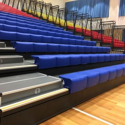China Front Mounted Retractable Bleacher Seating For Auditorium Cinema Stadium for sale