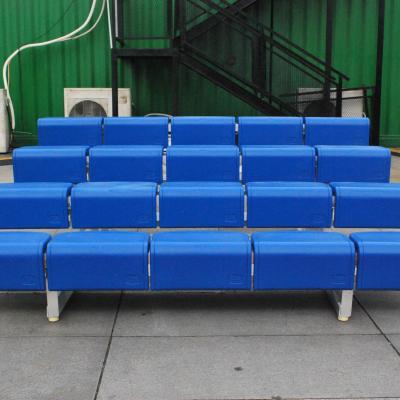 China 4 Rows Outdoor Aluminum Bleacher Seating With Plastic Seats for sale