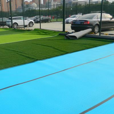 China Outdoor Artificial Grass Shock Absorber , Rubber Foaming Fake Grass Shock Pad for sale