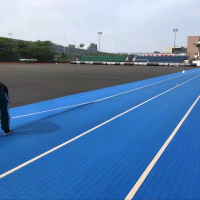China Non Toxic Shock Absorbing Floor Tiles , Rubber Foaming Shock Pads For Artificial Turf for sale
