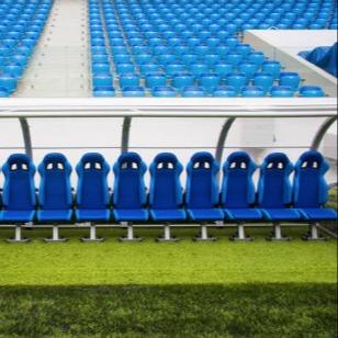 China 12 Seats Outdoor Stadium Seating , Soccer Shelter Bench For School Stadium for sale