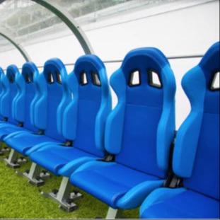 China 6 Seats Outdoor Stadium Seating For Football Club Substitute Bench for sale