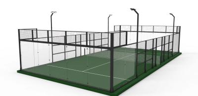 China 200 Sqm Thickness 12mm Padel Tennis Court With Q235 Steel Square Tube for sale