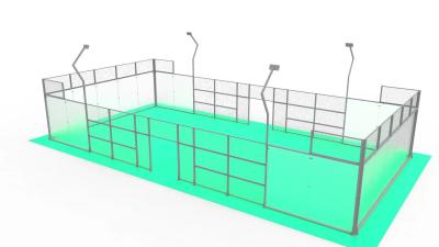 中国 Customized Color Selection Panoramic Padel Tennis Court Anti UV Easy Installation 販売のため