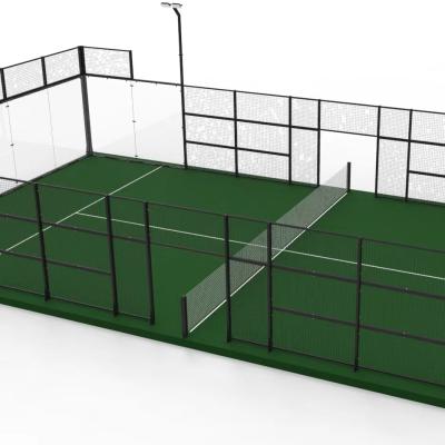 China Easy Installation Green Padel Tennis Court Synthetic Material 1 Year Warranty for sale