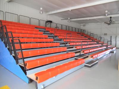 China Customized Retractable Bleacher Seating Straight Or Curved Configuration And Length for sale