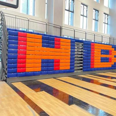 China Optional Handrail Foldable Bleacher Seating With Customized Width for sale