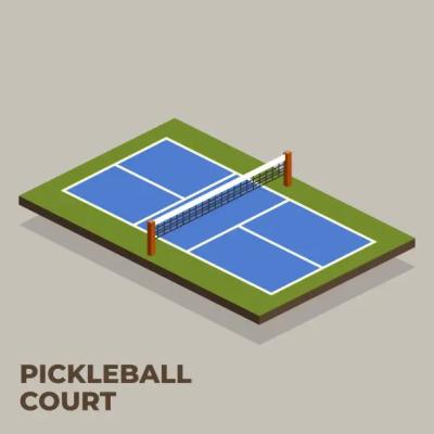 Chine PVC Acrylic Coating Pickleball Court Mat 6.56*32.81ft With Roll Installation à vendre