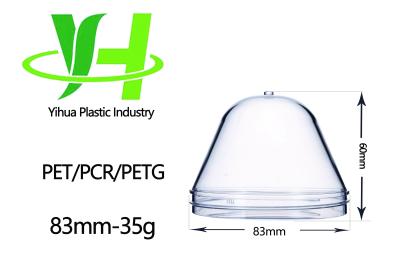 China 83mm 35g PET Plastic Preforms Jar For Cosmetic Personal Care bottle for sale
