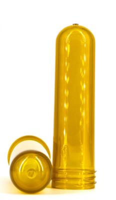 China PVC Label Perfume plastic Yellow 32mm PET Preform EO Sterilization TUV 35g for sale