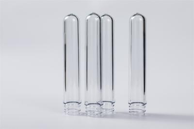 China 28 Teeth 65g Water Bottle Preform Transparent PET Bottle Embryo for sale