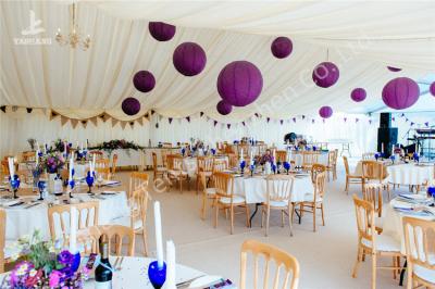 China Luxury Dinner Style Wedding Tents Aluminum Profile Lining Deco Desk and Table Options for sale