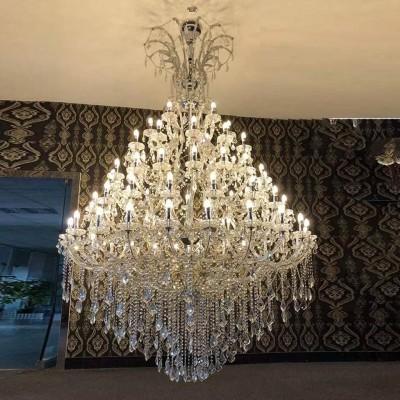 China 72 Inch Elegant Large Chandeliers Big Maria Theresa Crystal Chandelier Five Tiers for sale
