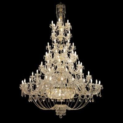 China 87 Lights Grand Crystal Chandelier High Roof Chandelier For Hotel Lobby for sale