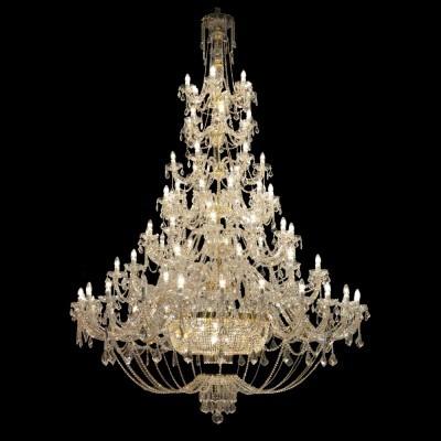 Quality 87 Lights Grand Crystal Chandelier High Roof Chandelier For Hotel Lobby for sale