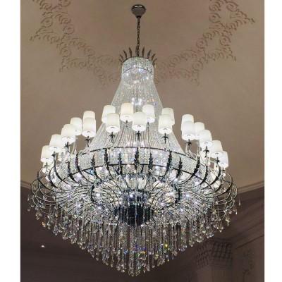 Quality Iron Material Extra Large Chandeliers Large Crystal Chandelier For Lobby for sale