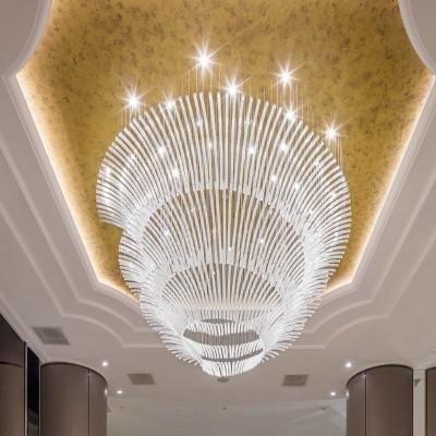 China Vidro feito sob encomenda Art Chandelier do hotel dos candelabros da extra grande do CE à venda