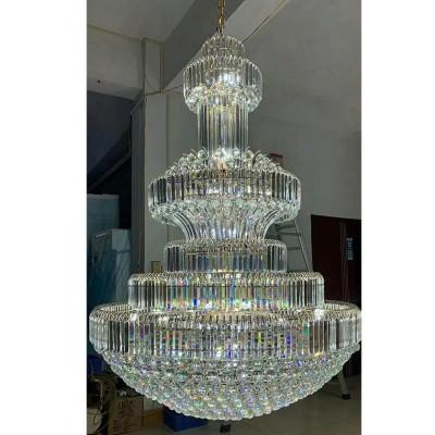 Quality Width 200cm Large Foyer Chandeliers Extra Large Crystal Chandelier For Lobby for sale