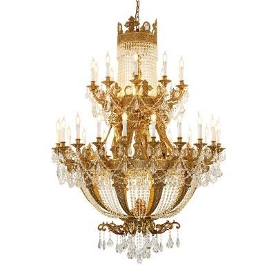 Quality Large French Brass Chandelier Chrome Finish 130cm Wide XS3010-20+10 for sale